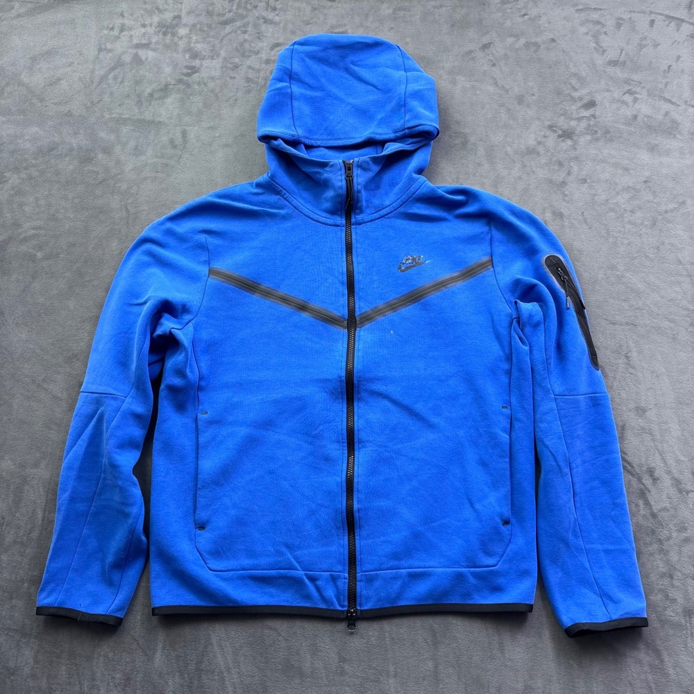 Nike Sportswear Tech Fleece Full Zip Hoodie Blue Mens Medium CU4489-480